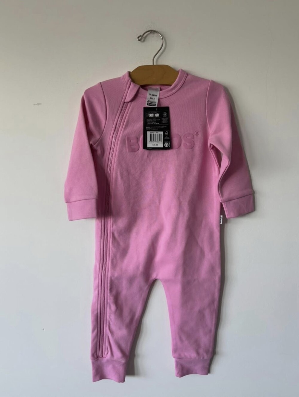Bonds Pink Zip-Front Baby One-Piece Romper